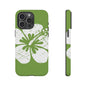 "The Classic Hibiscus"  Phone Case - Distressed Green