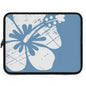 "The Classic Hibiscus" Laptop Sleeve - Distressed Blue