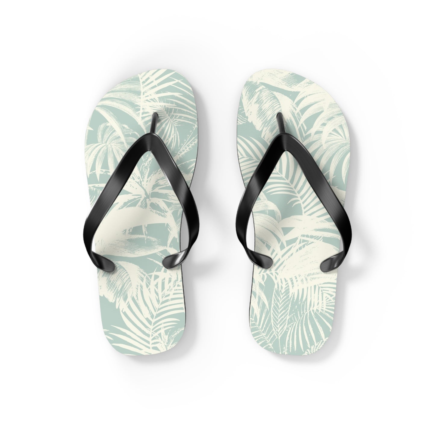 "Blue Palm" Flip Flops