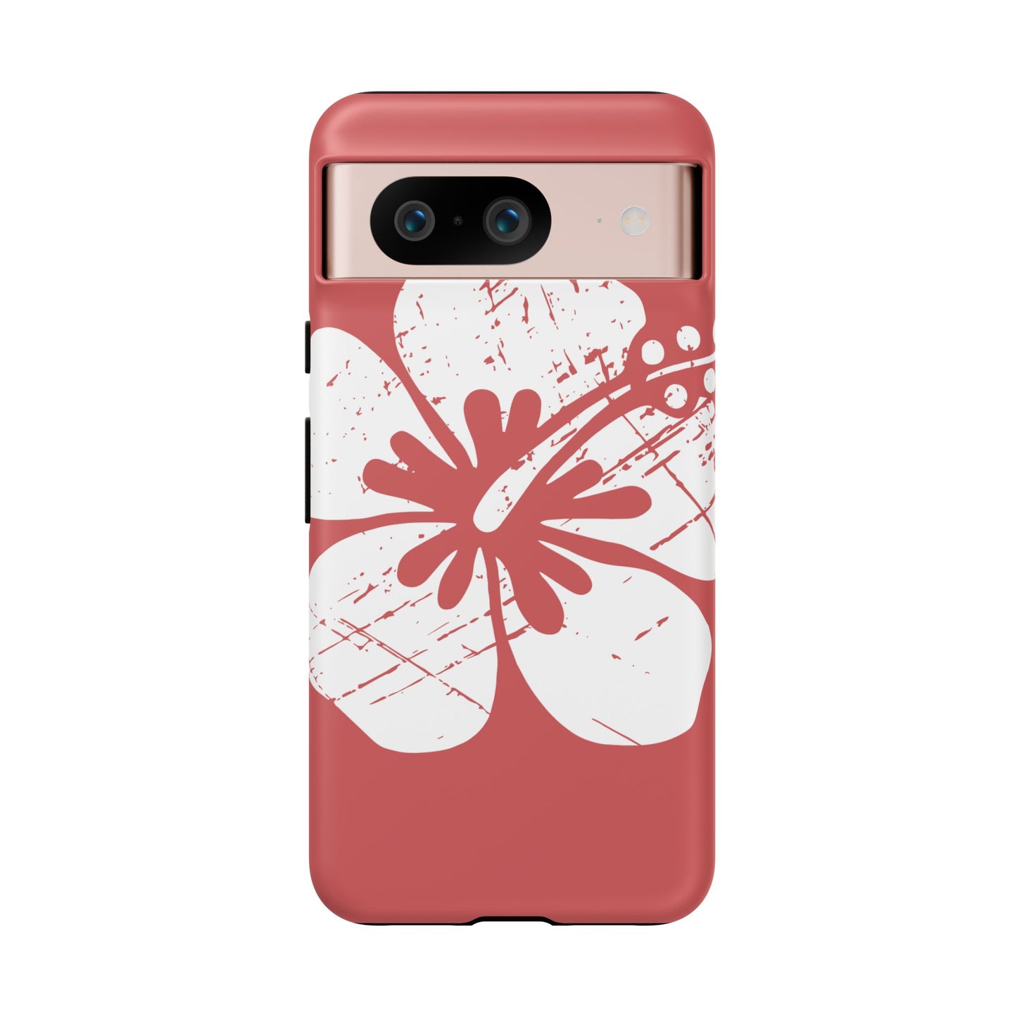 "The Classic Hibiscus" Phone Cover - Distressed Red