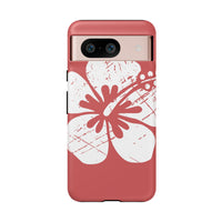 "The Classic Hibiscus" Phone Cover - Distressed Red