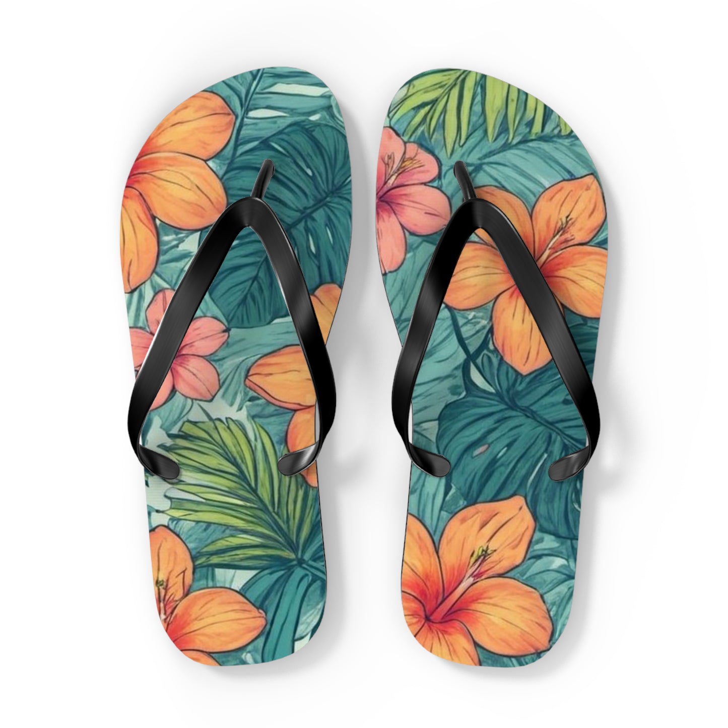 "Tropical Vibes" Flip Flops