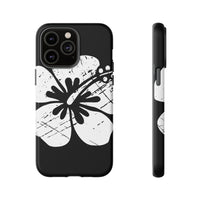 "The Classic Hibiscus" Phone Cover - Distressed Black