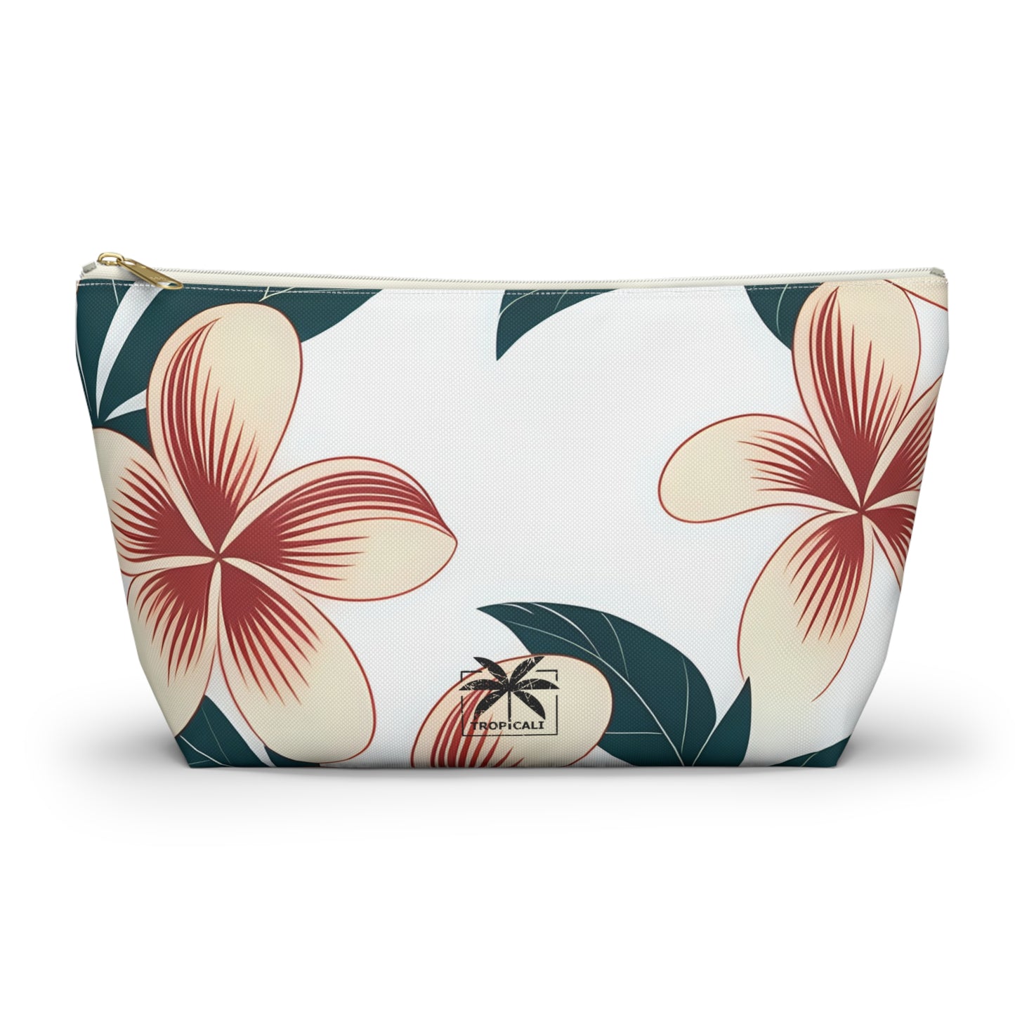 "The Plumeria"  Accessory Pouch w T-bottom