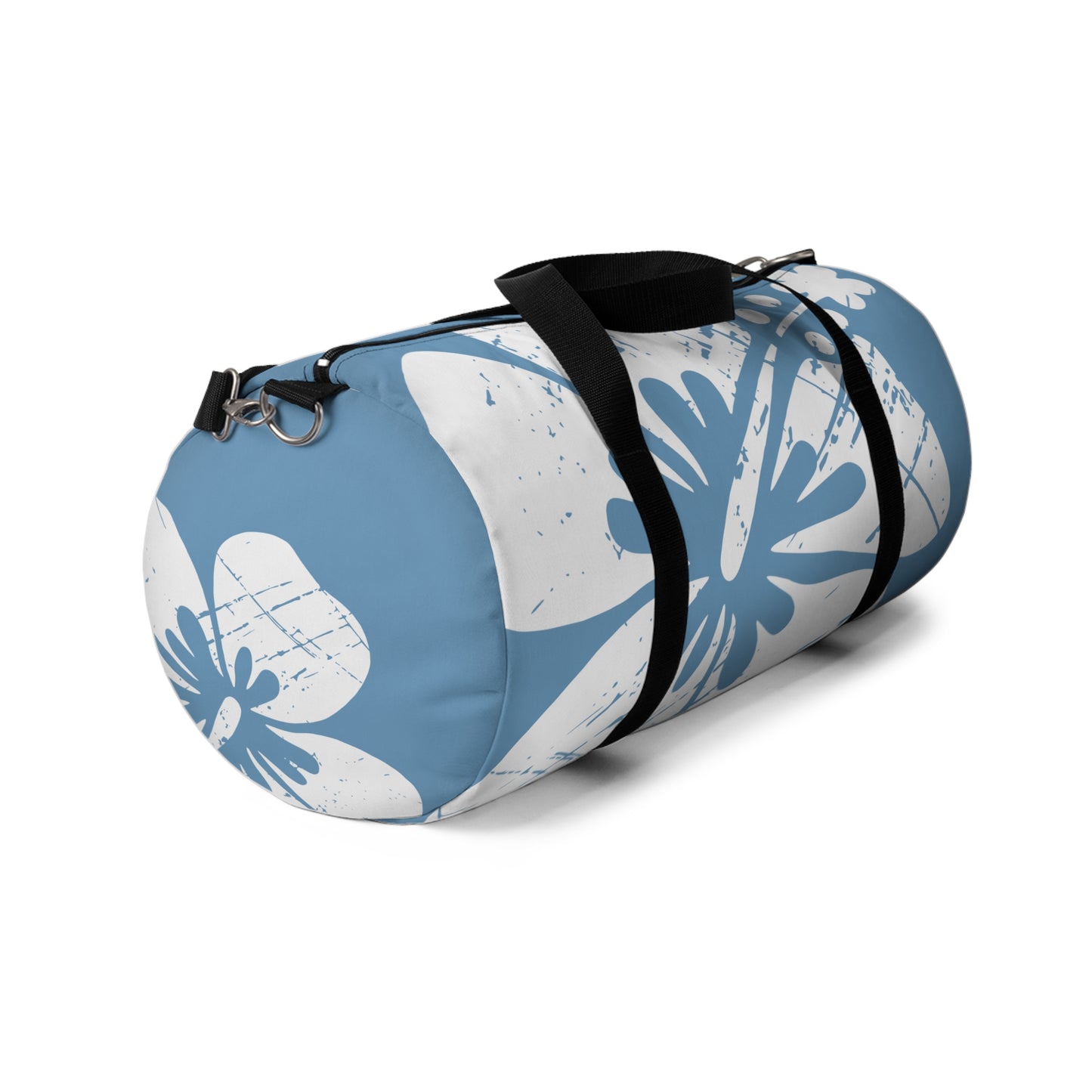 "The Classic Hibiscus" Duffel Bag - Distressed Blue