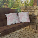 "The Classic Hibiscus" Outdoor Pillow - Distressed Pink