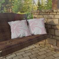 "The Classic Hibiscus" Outdoor Pillow - Distressed Pink