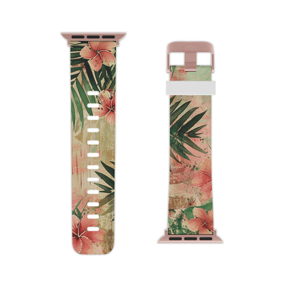 "Hibiscus in Watercolors" Watch Band for Apple Watch