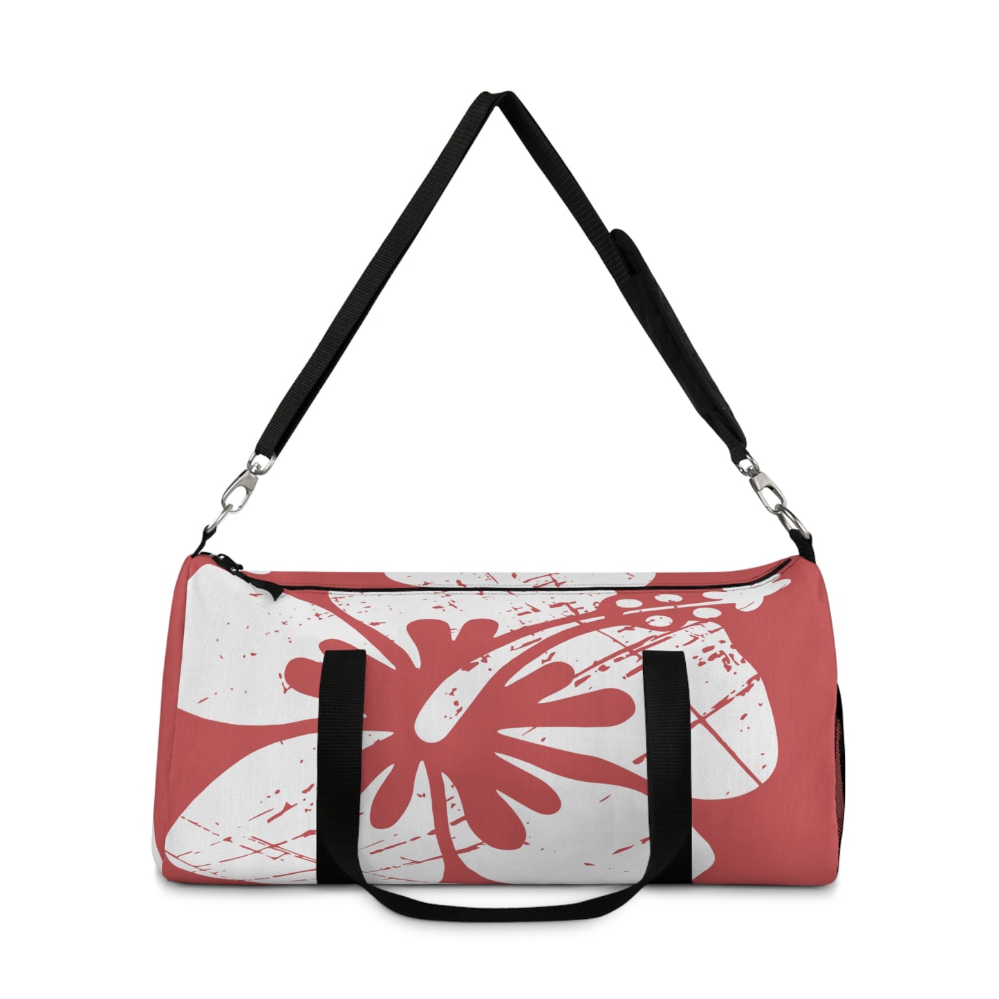 "The Classic Hibiscus" Duffel Bag - Distressed Red