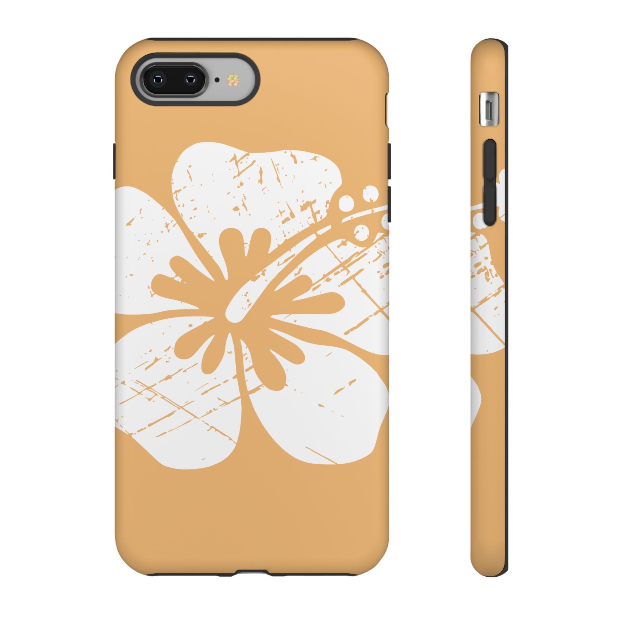 "The Classic Hibiscus" Phone Cover - Distressed Orange