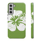 "The Classic Hibiscus"  Phone Case - Distressed Green