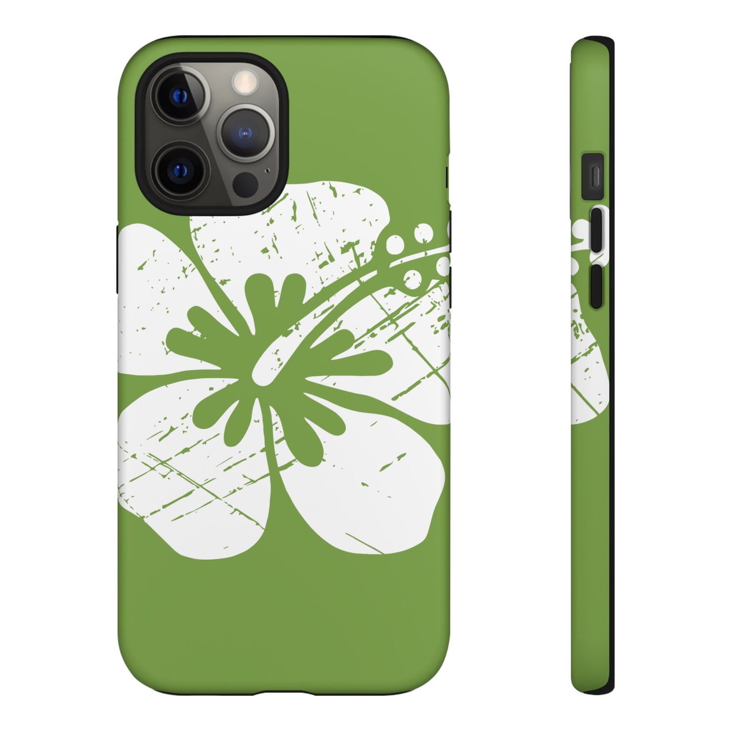 "The Classic Hibiscus"  Phone Case - Distressed Green