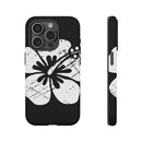 "The Classic Hibiscus" Phone Cover - Distressed Black
