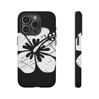 "The Classic Hibiscus" Phone Cover - Distressed Black