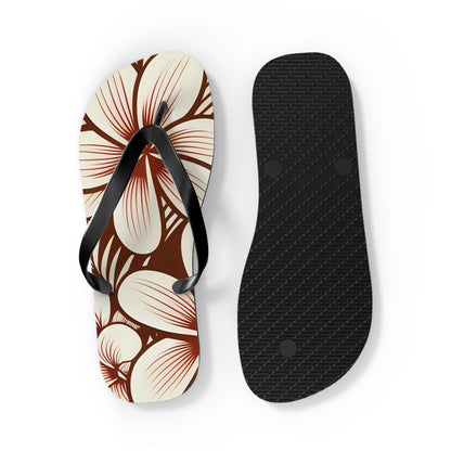 "The Plumeria"  Flip Flop - Mono Red