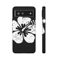 "The Classic Hibiscus" Phone Cover - Distressed Black