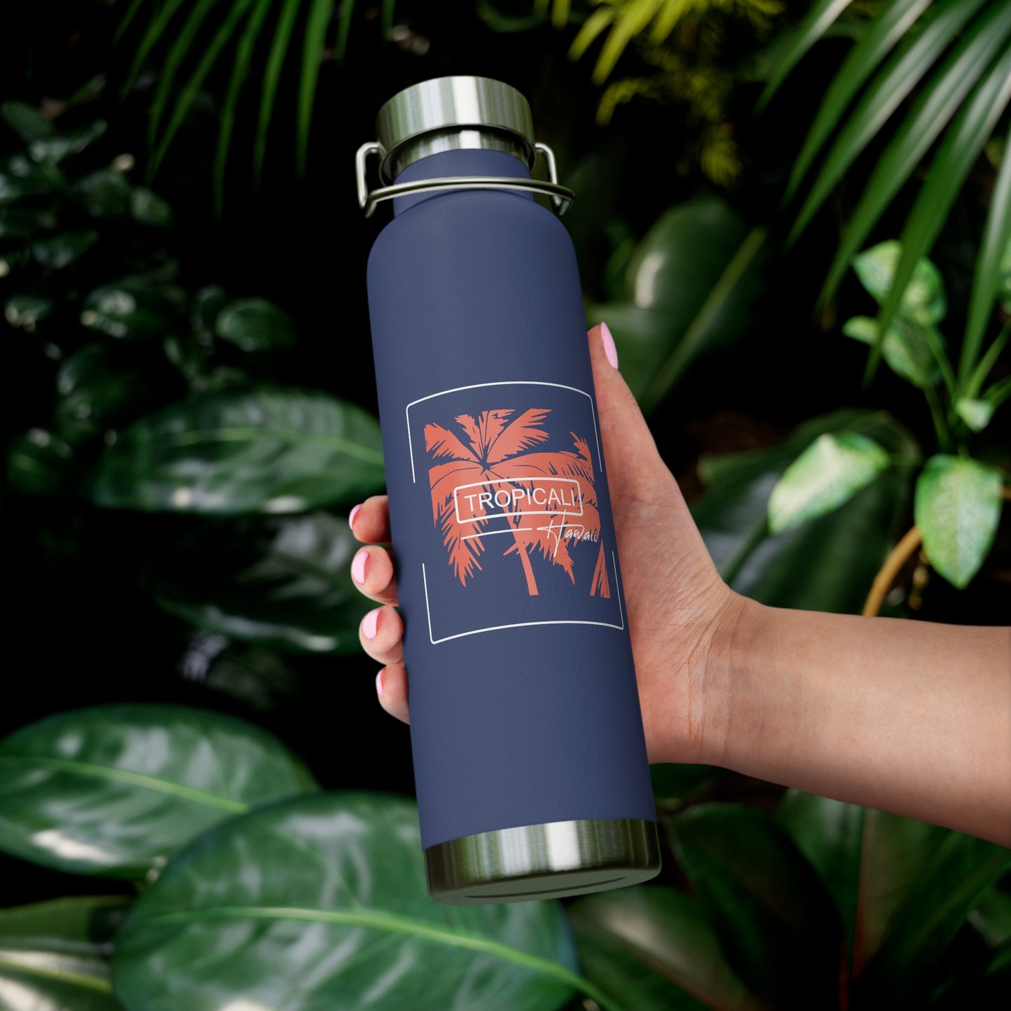 Tropicali Hawaii Copper Insulated Bottle with cap, 22oz