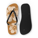 "The Classic Hibiscus" Flip Flop - Distressed Brown