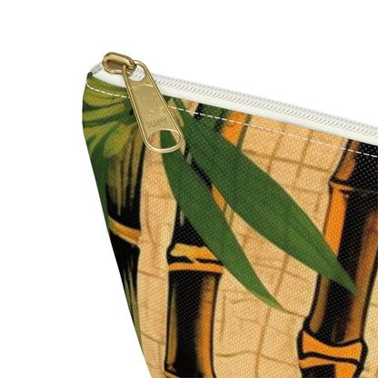 "Vintage Bamboo" Accessory Pouch w T-bottom