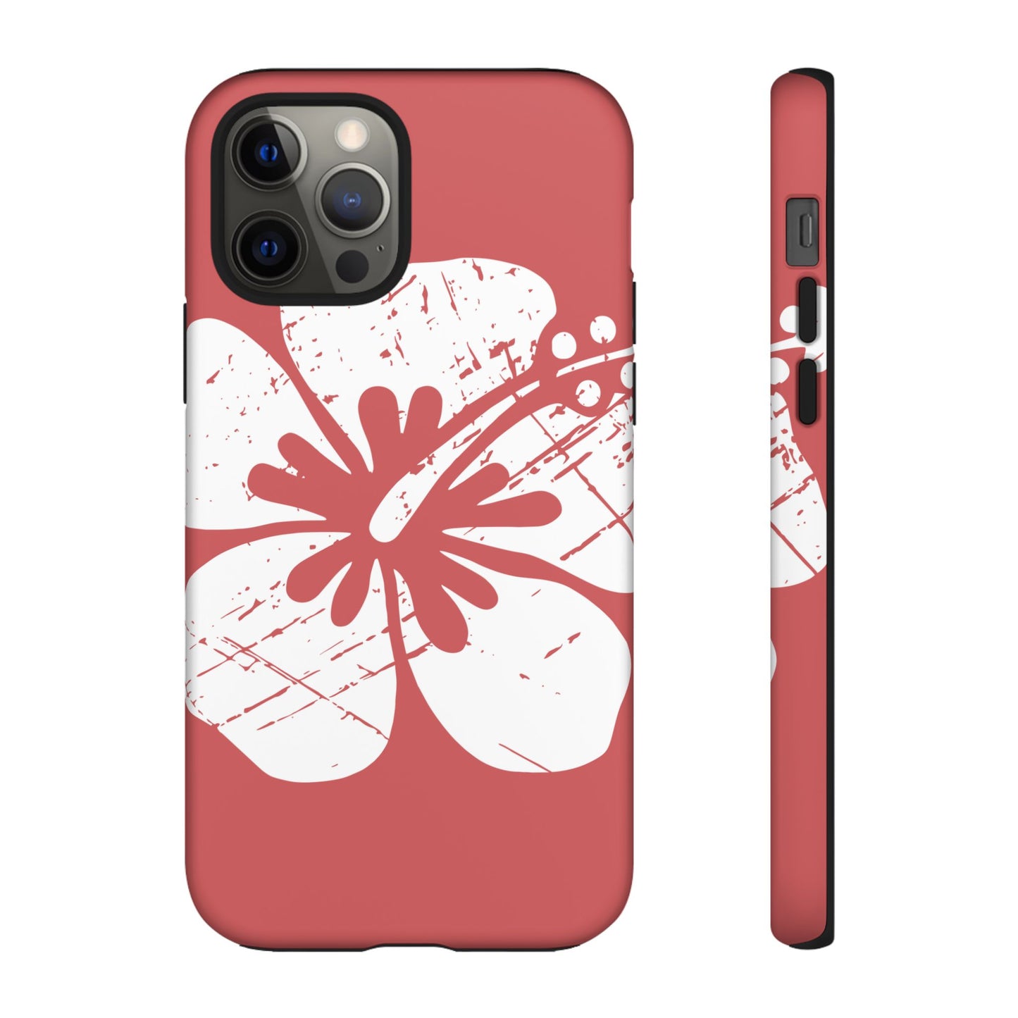 "The Classic Hibiscus" Phone Cover - Distressed Red