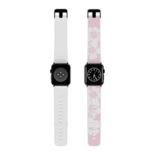 "The Classic Hibiscus" - Distressed Pink Watch Band for Apple Watch