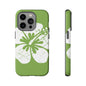 "The Classic Hibiscus"  Phone Case - Distressed Green