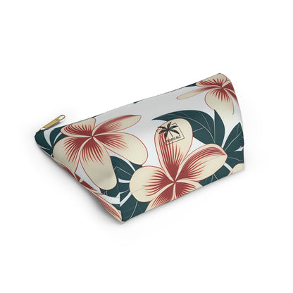 "The Plumeria"  Accessory Pouch w T-bottom