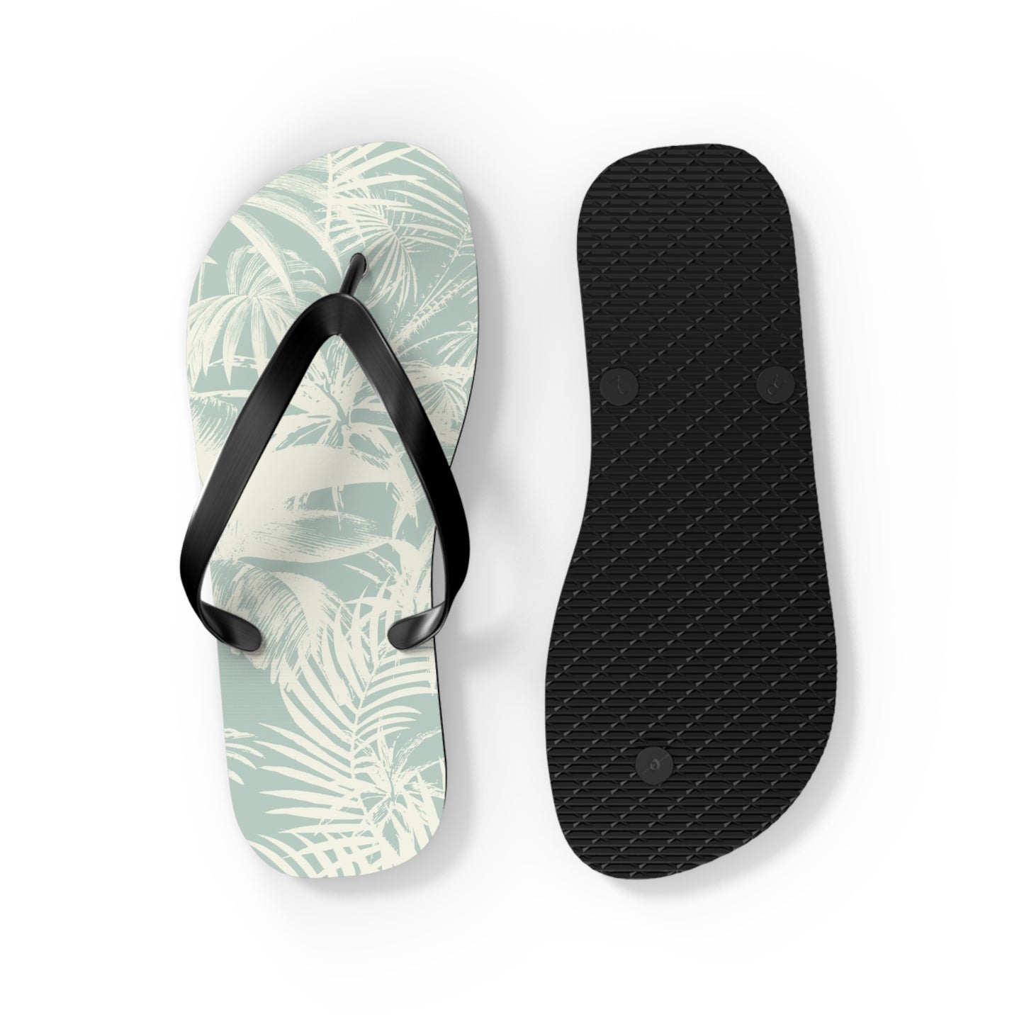 "Blue Palm" Flip Flops