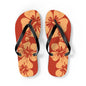 " The Classic Hibiscus" Flip Flop - Distressed Orange