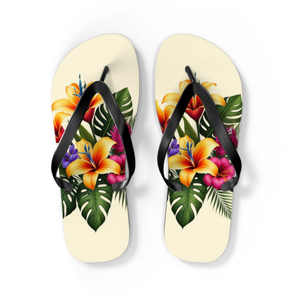 "Tropical Arrangement" Flip Flops