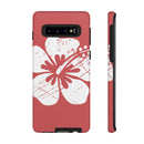"The Classic Hibiscus" Phone Cover - Distressed Red