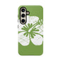 "The Classic Hibiscus"  Phone Case - Distressed Green