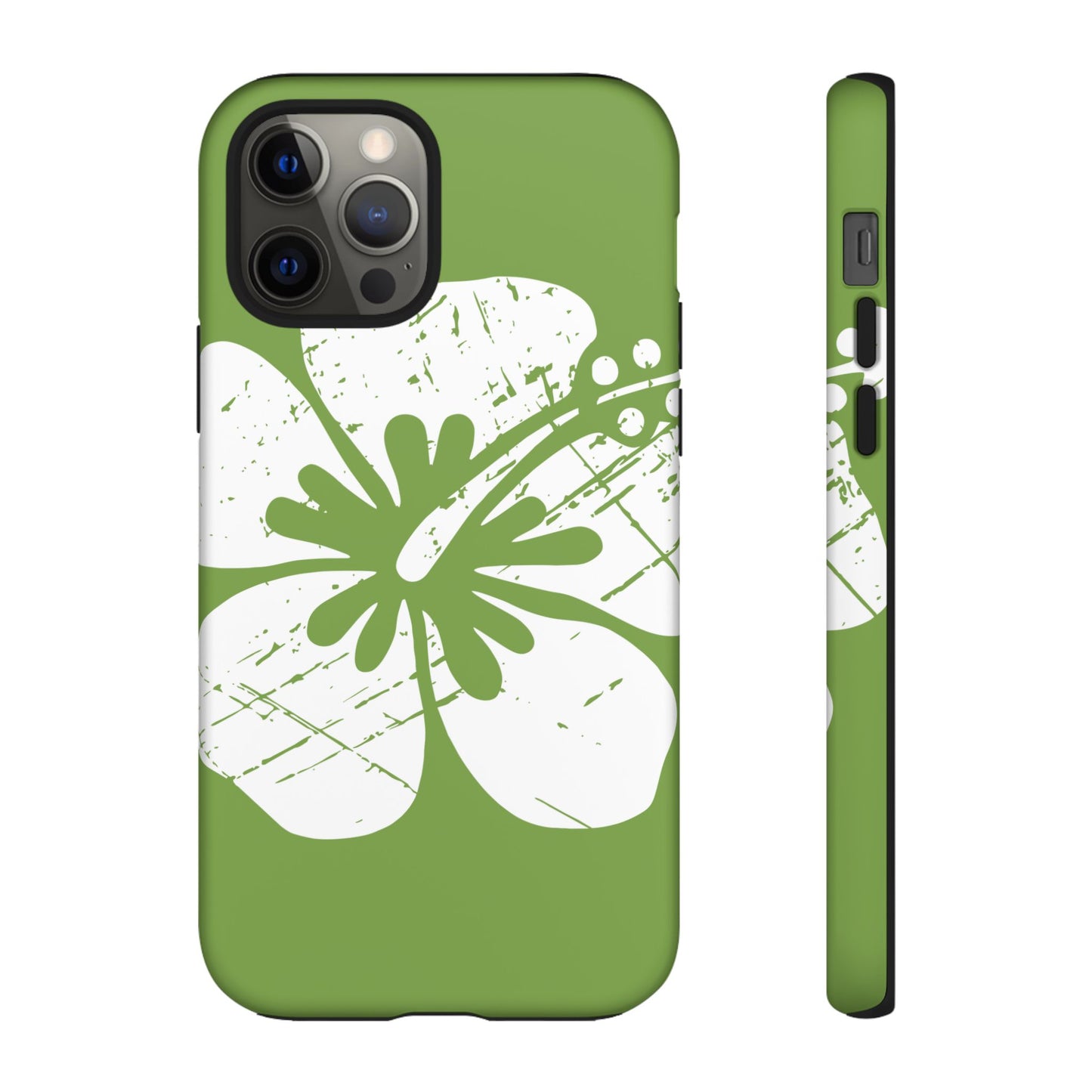 "The Classic Hibiscus"  Phone Case - Distressed Green