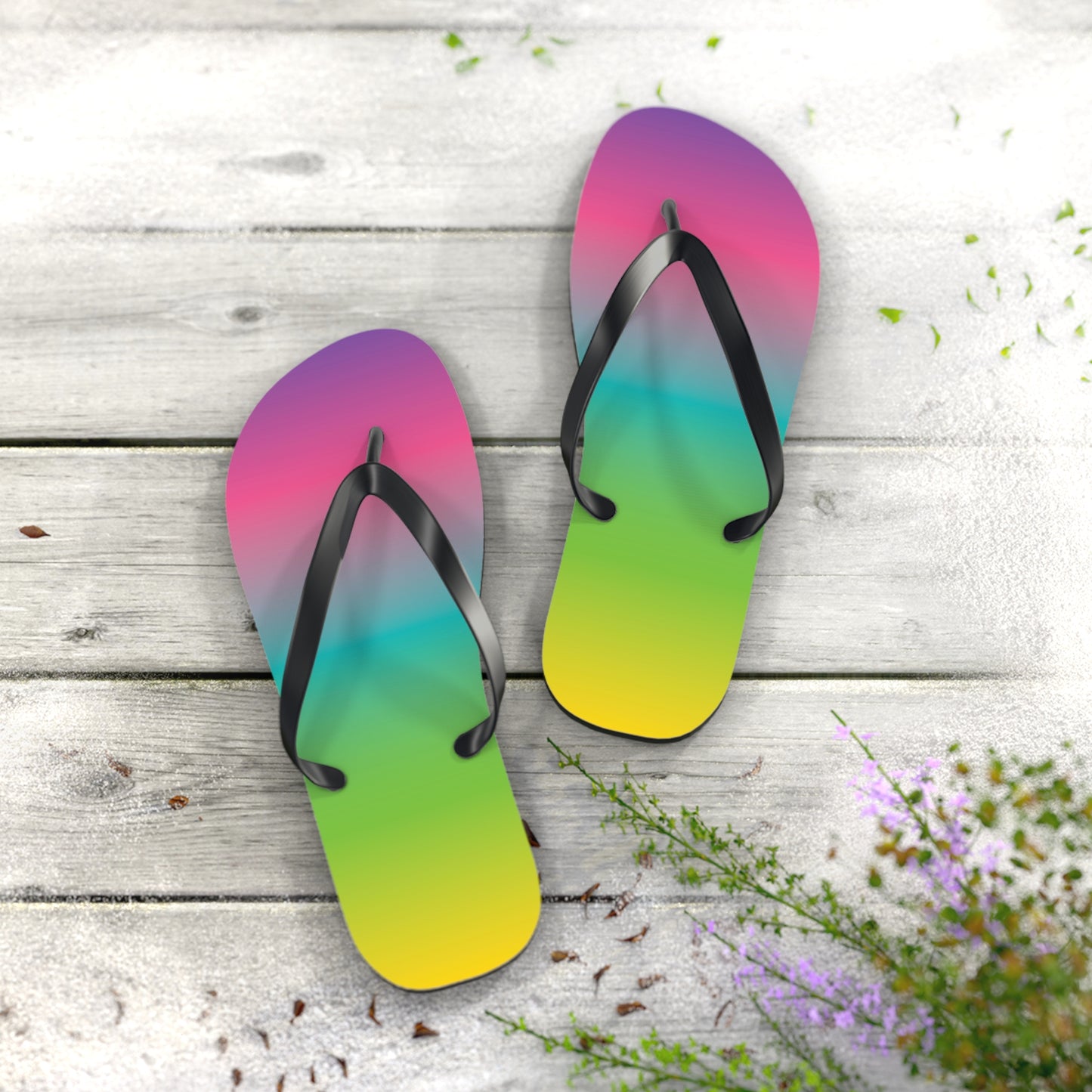 "Tropical Sunset" Flip Flops