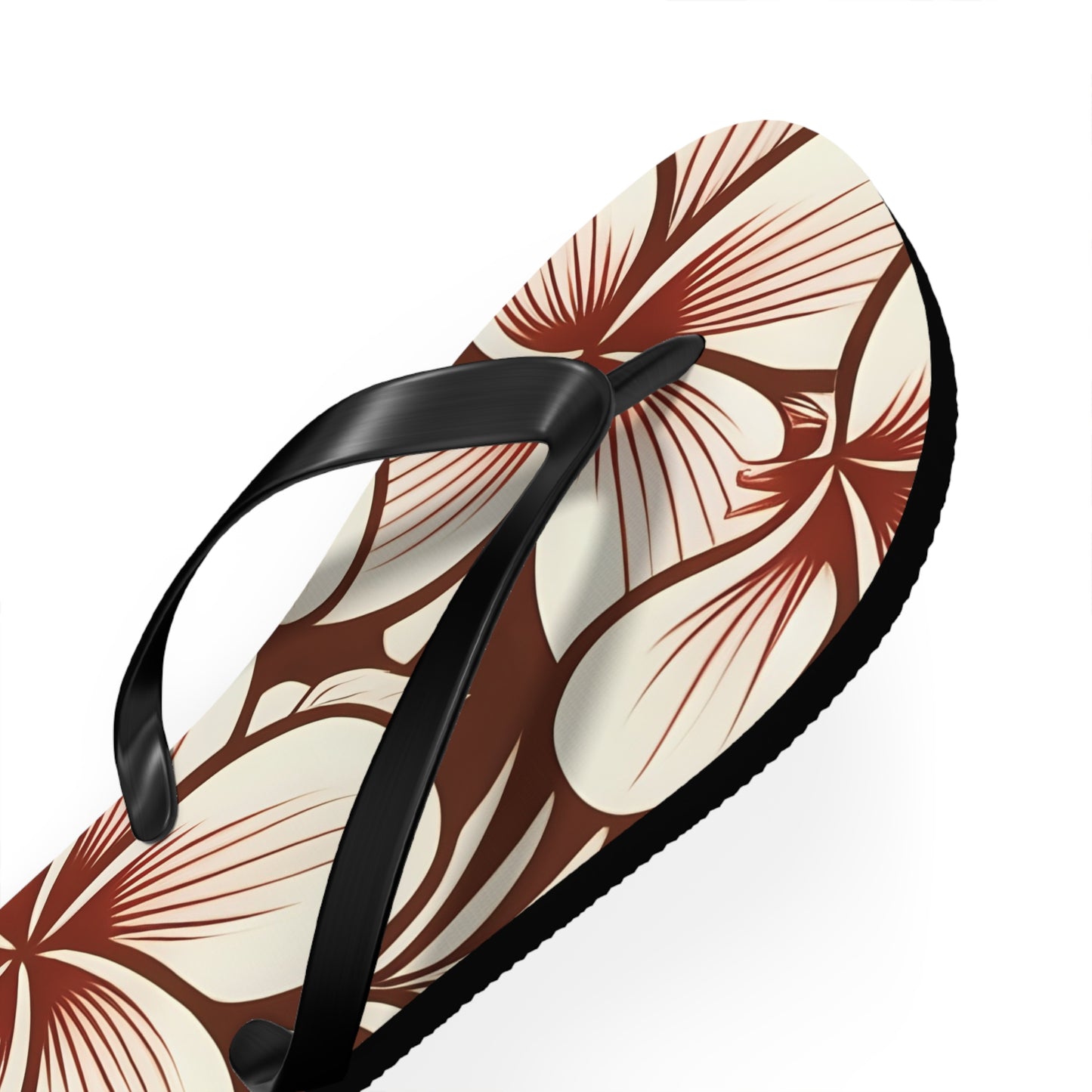 "The Plumeria"  Flip Flop - Mono Red