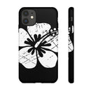 "The Classic Hibiscus" Phone Cover - Distressed Black