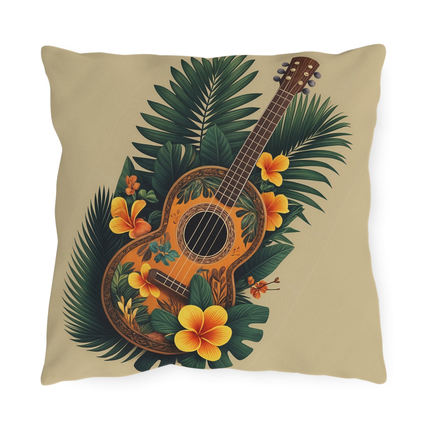 "The Ukulele"  Outdoor Pillow