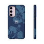 "The Classic Hibiscus" Phone Cover - Distressed Blue