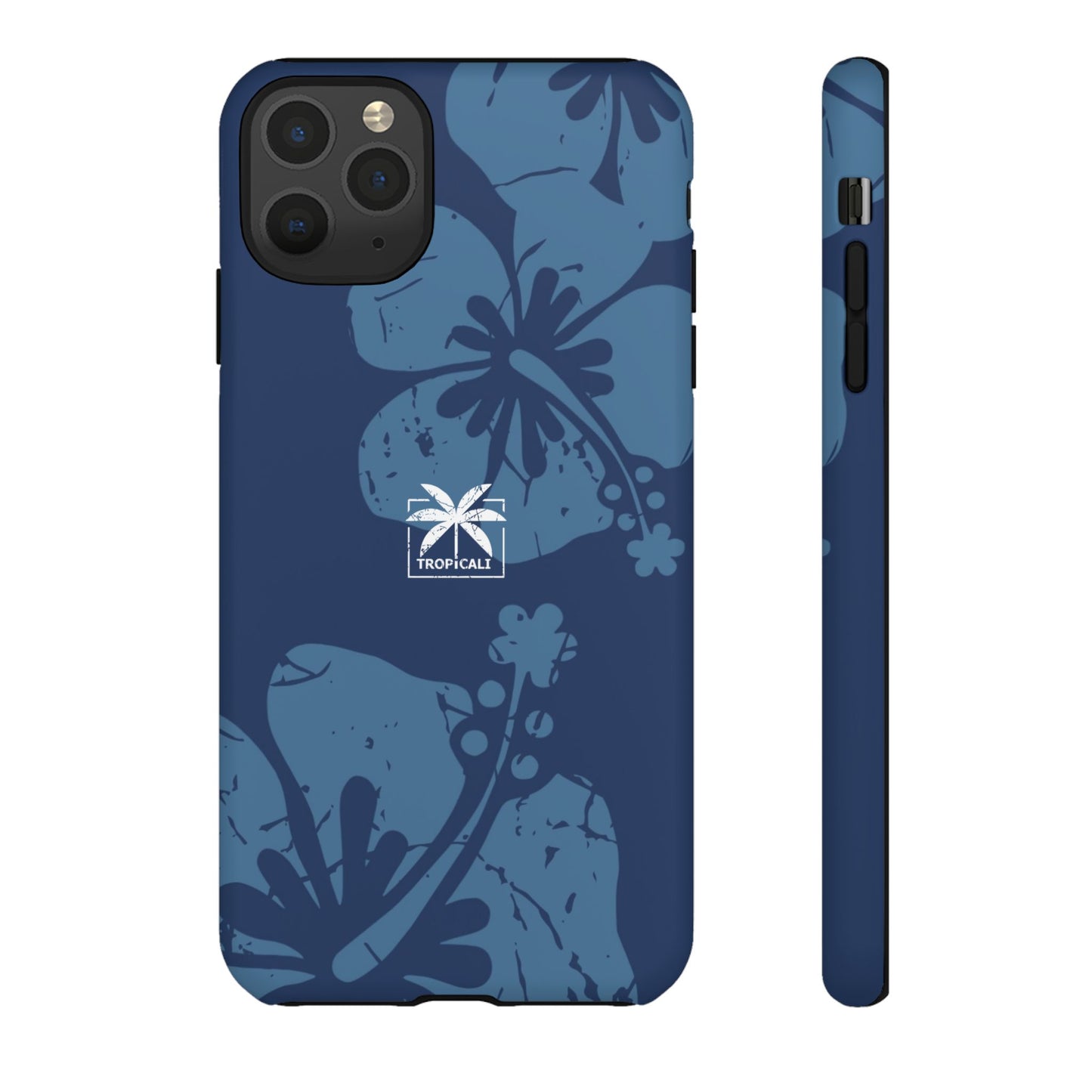 "The Classic Hibiscus" Phone Cover - Distressed Blue