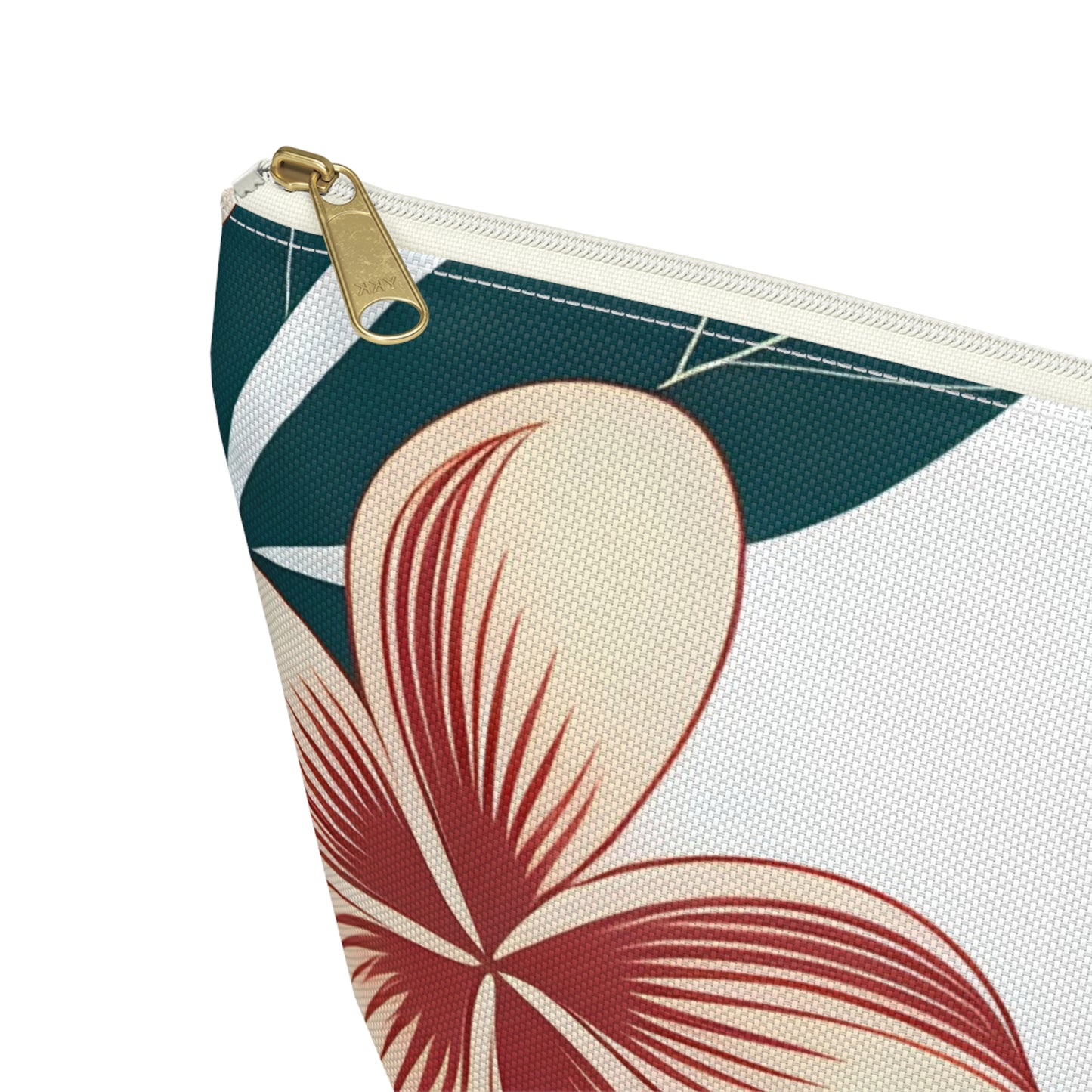 "The Plumeria"  Accessory Pouch w T-bottom