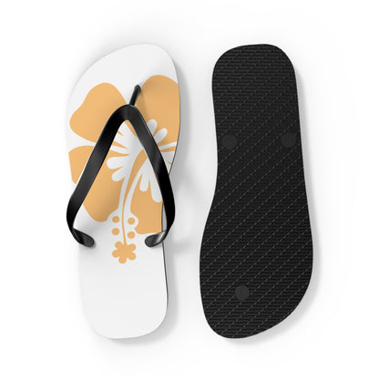 "Orange Hibiscus" Flip Flops