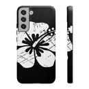 "The Classic Hibiscus" Phone Cover - Distressed Black