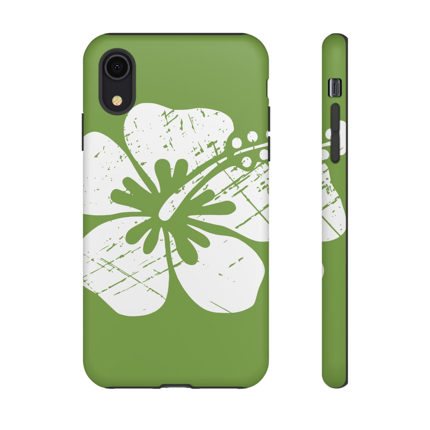 "The Classic Hibiscus"  Phone Case - Distressed Green