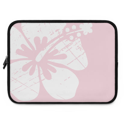 "The Classic Hibiscus" Laptop Sleeve - Distressed Pink