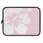 "The Classic Hibiscus" Laptop Sleeve - Distressed Pink