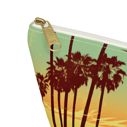 " The Californian"  Accessory Pouch w T-bottom - Black and White