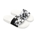 "Destressed Black Hibiscus" Slide - featuring removable strap
