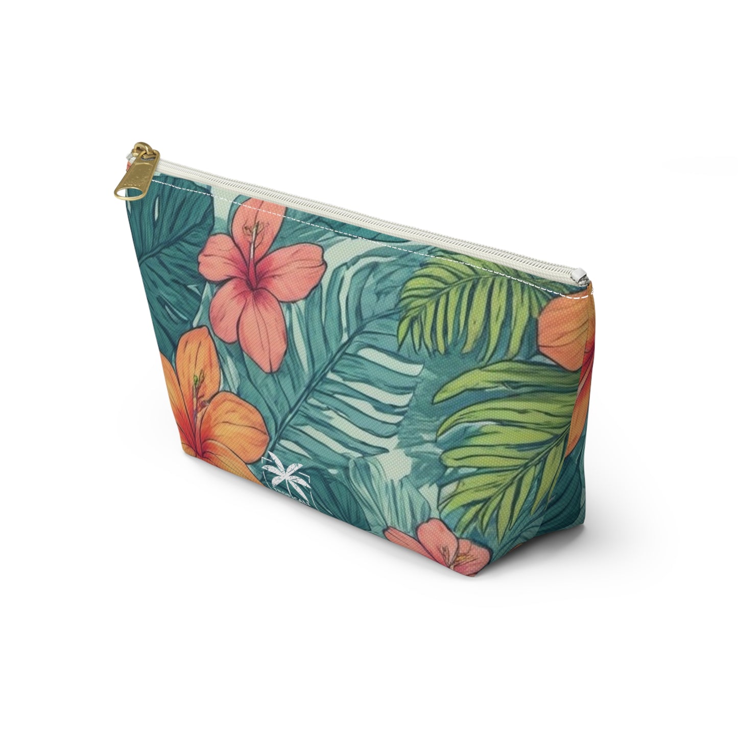 "Tropical Vibes" Accessory Pouch w T-bottom