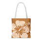 "Classic Hibiscus " Tote Bag - Distressed Brown