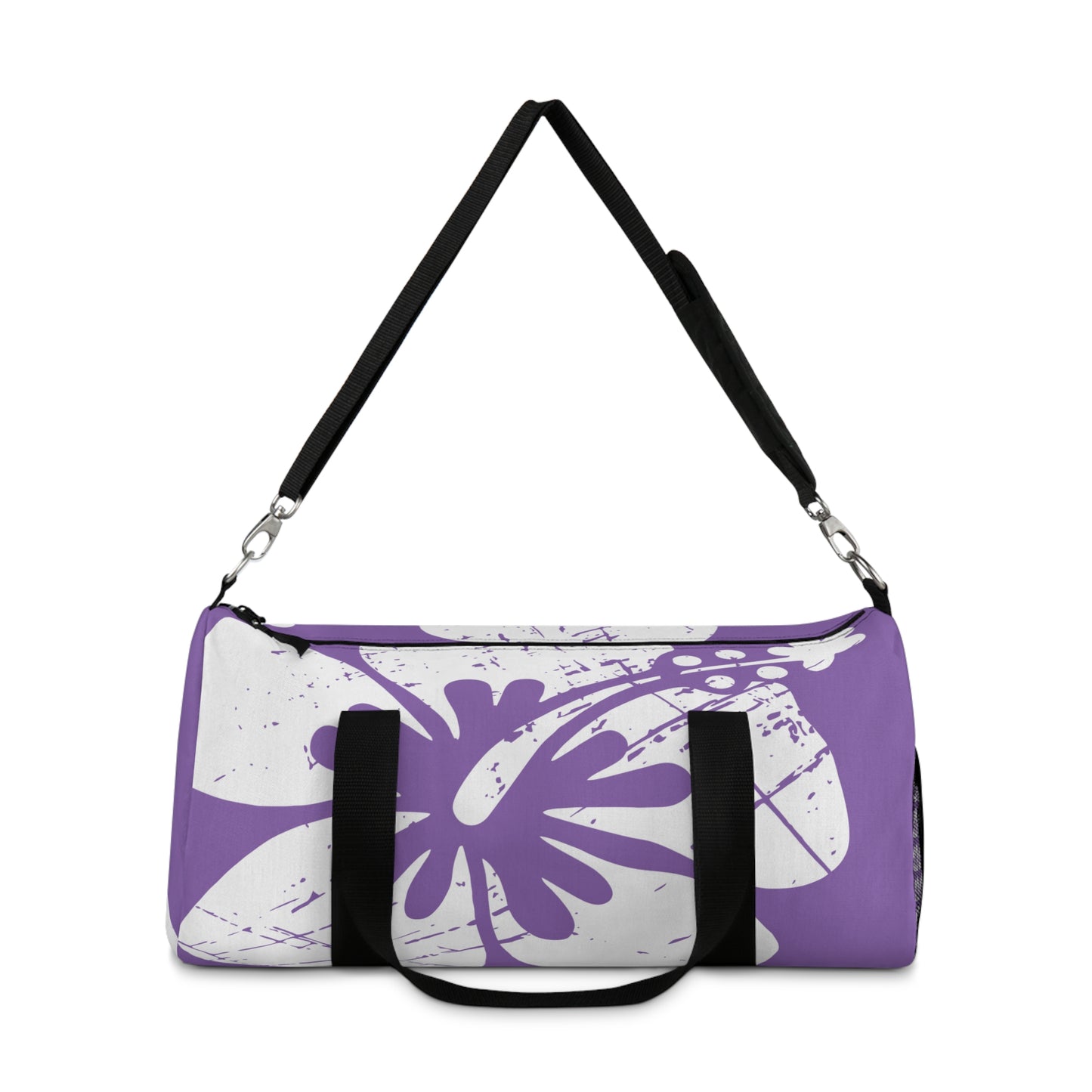 "The Classic Hibiscus" Duffel Bag - Distressed Ube Purple